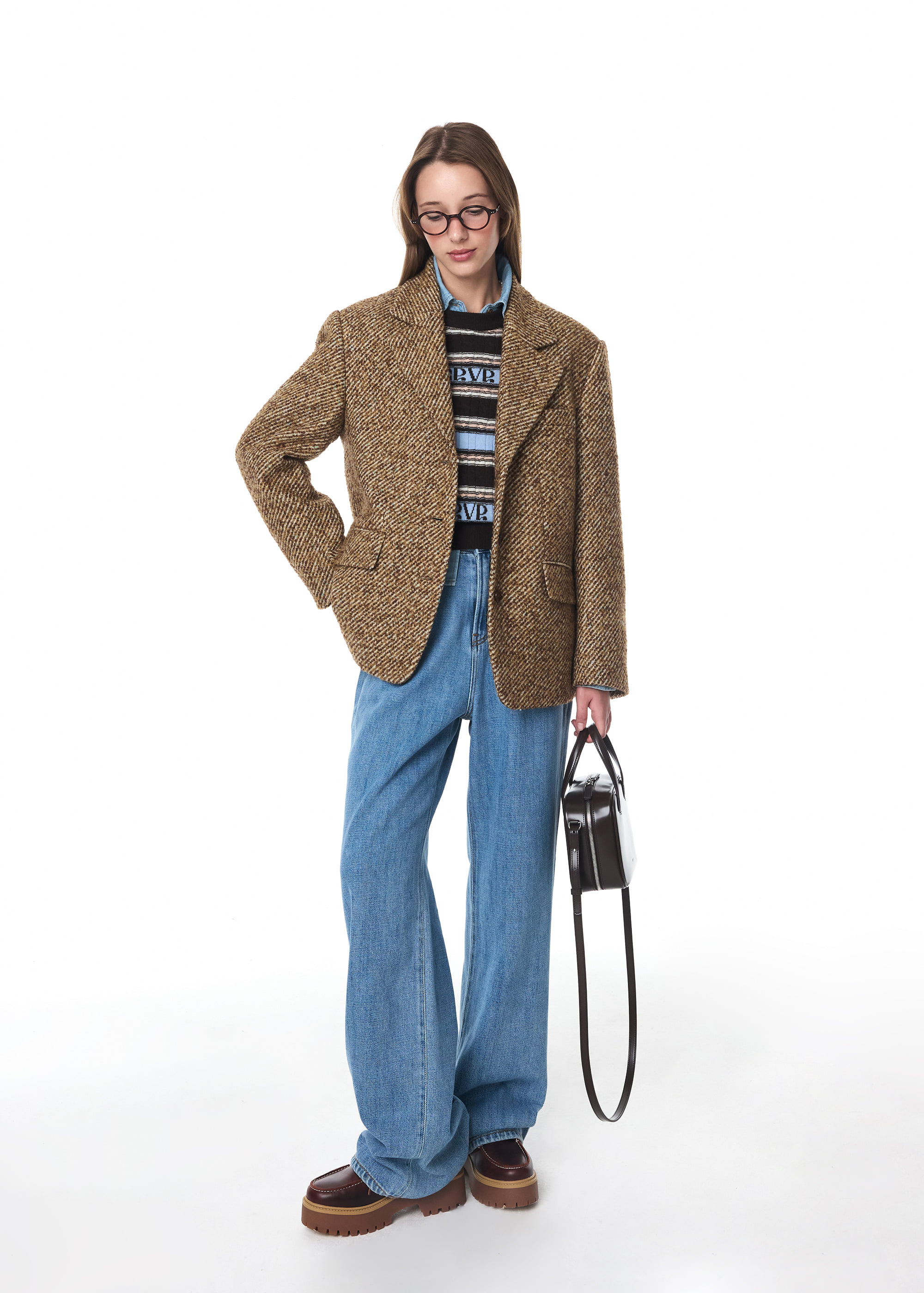 【GROVE】 KIDO HERRINGBONE JACKET/追跡付 KIDO HERRINGBONE JACKET [2COLOR] - 그로브