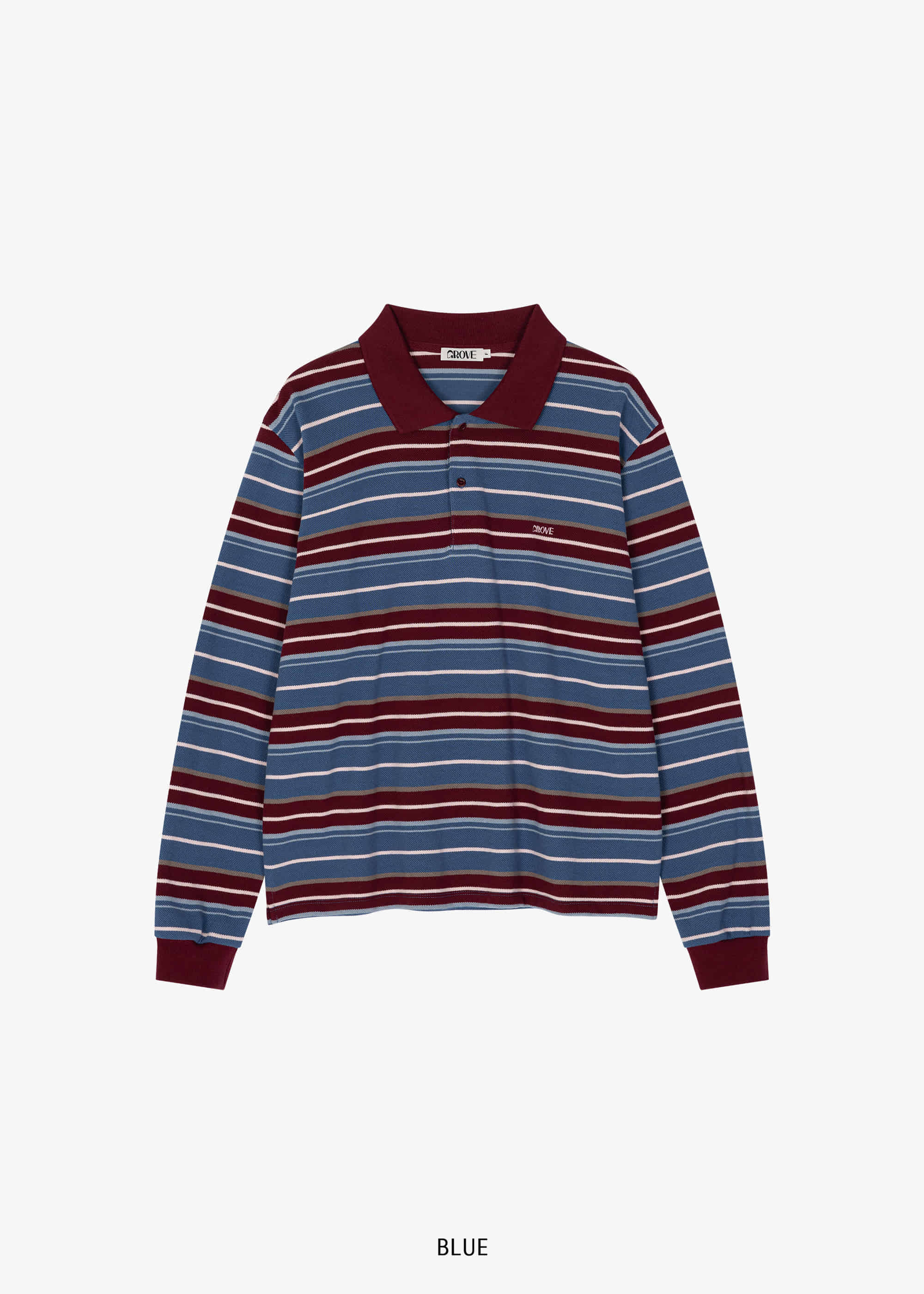 CARELL STRIPE LS PIQUE SHIRT [2COLOR] - 그로브