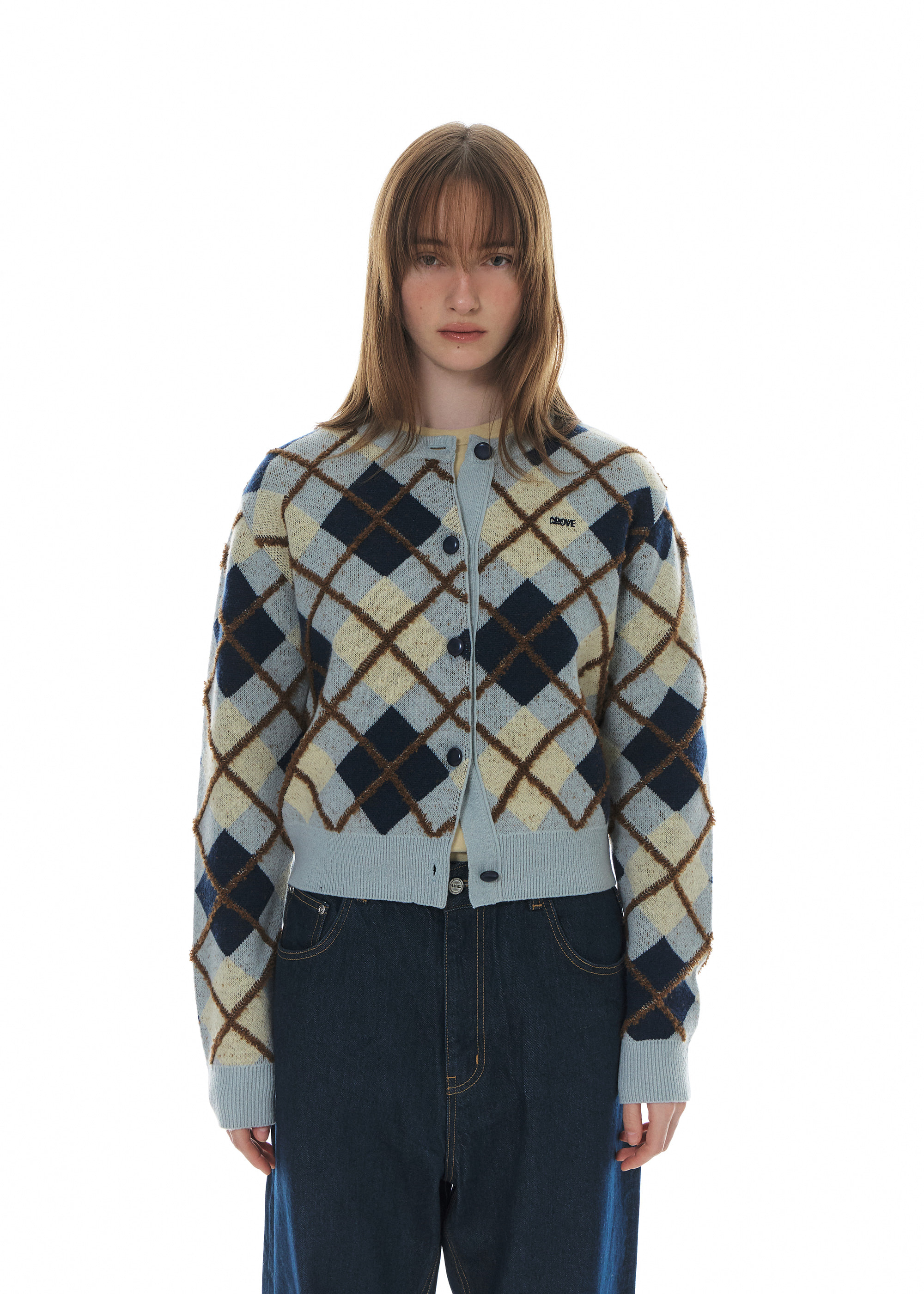 ★24-25WT新作★GROVE★STITCH ARGYLE SET [2EA] 24WT STITCH ARGYLE CARDIGAN (2COLOR) – ETA SEOUL