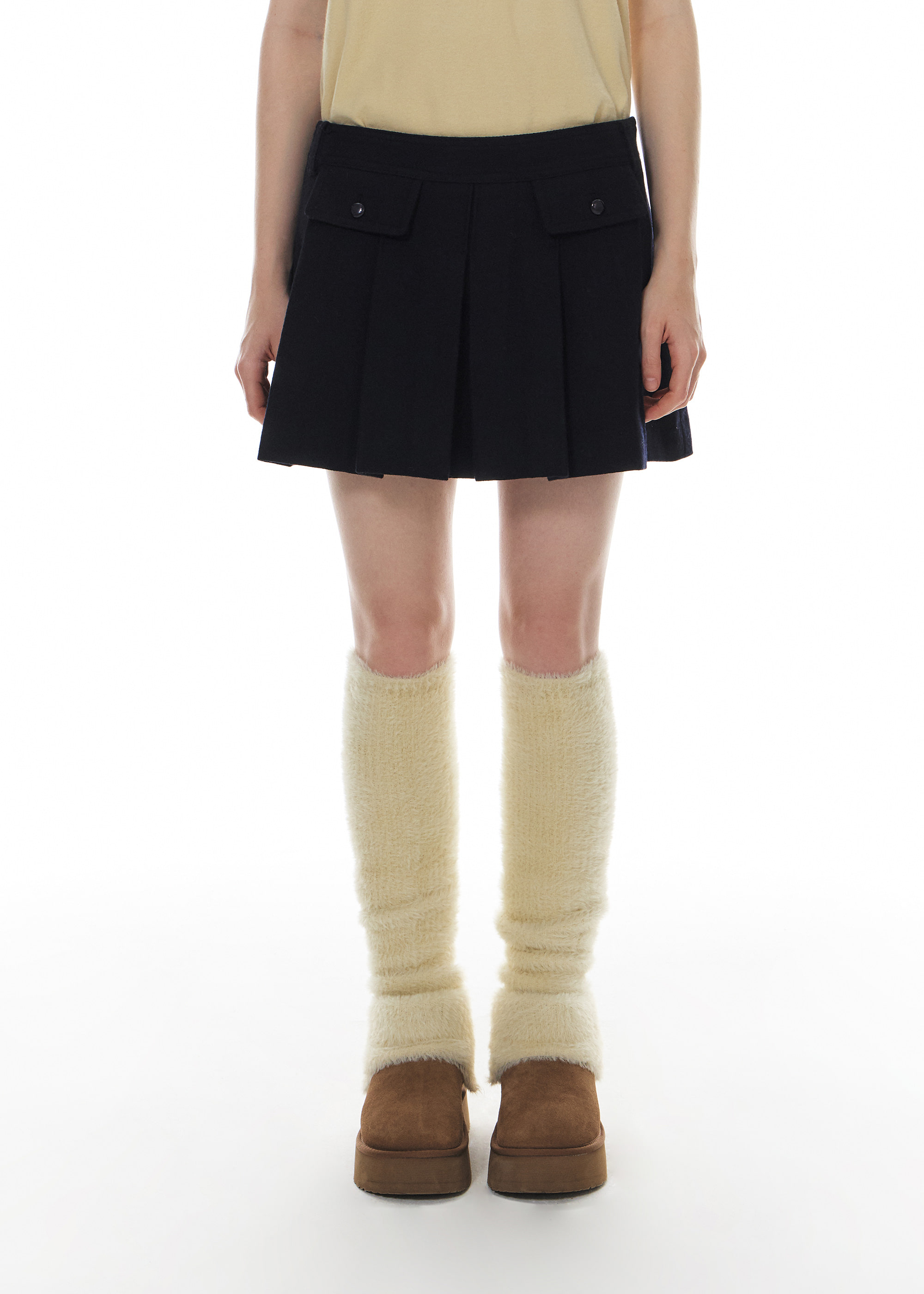 スカート GROVE BOTON PLEATS SKIRT (3COLOR) BOTON PLEATS SKIRT [3COLOR] - 그로브