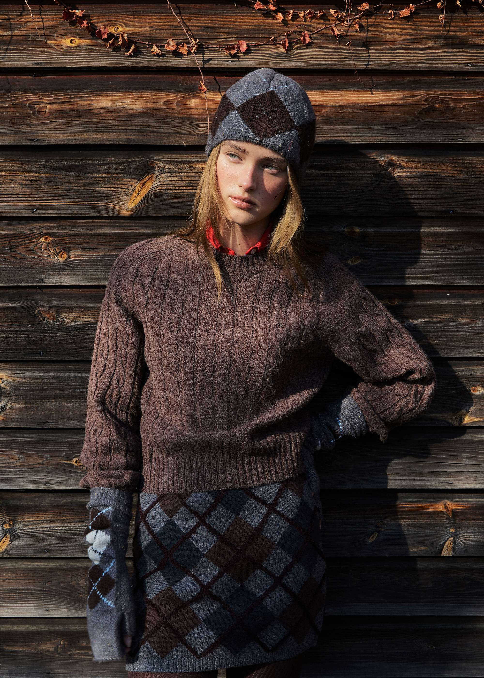 ★24-25WT新作★GROVE★CLANE ARGYLE BEANIE CLANE ARGYLE BEANIE [2COLOR] - 그로브