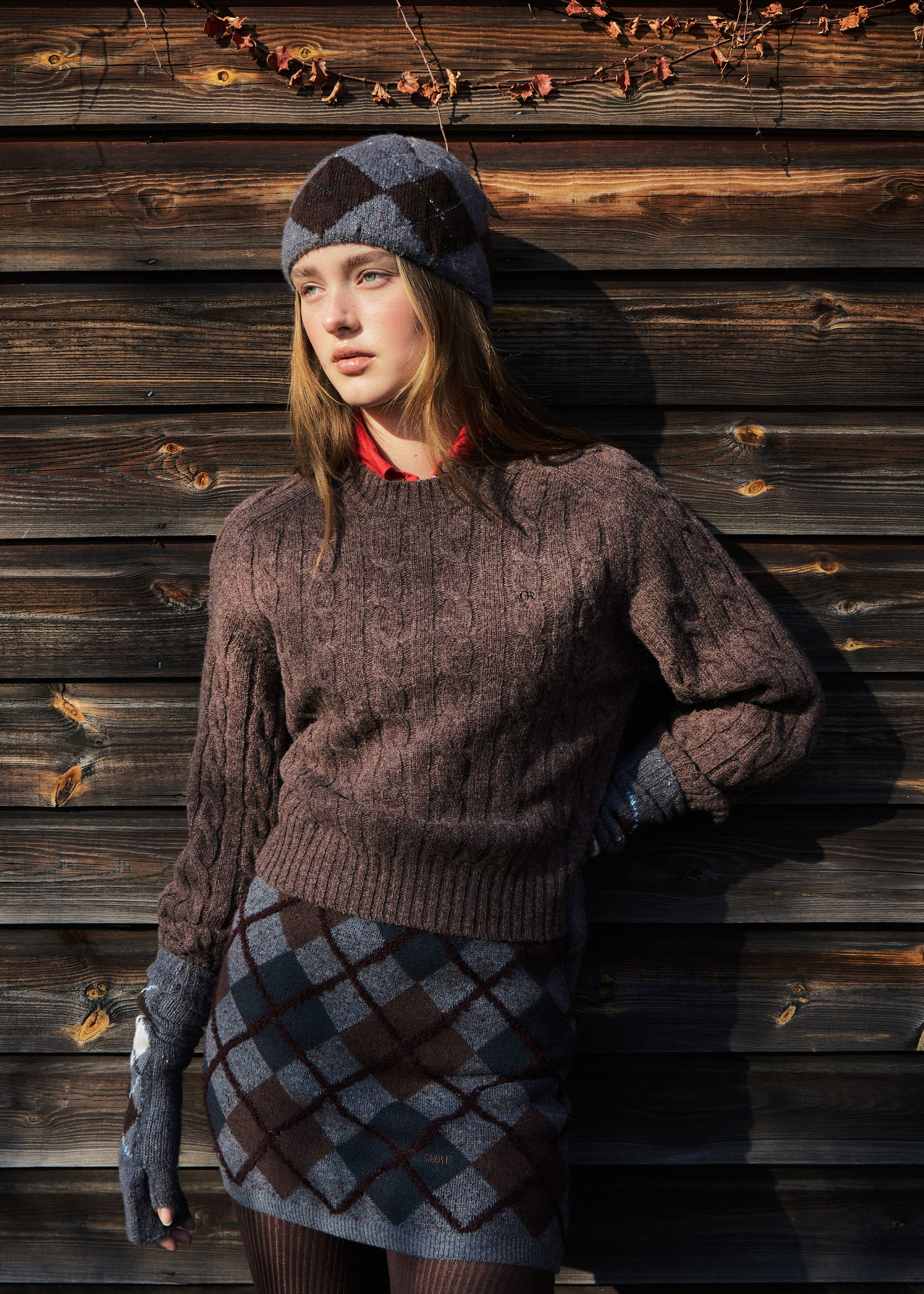 ニットキャップ・ビーニー GROVE CLANE ARGYLE BEANIE 4BNY610 CLANE ARGYLE BEANIE [2COLOR] - 그로브