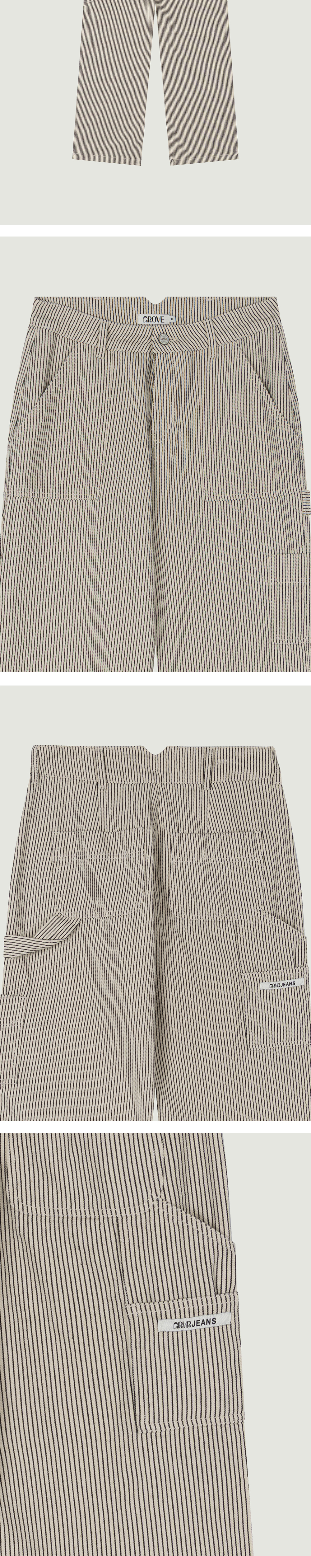 CORA STRIPE WORK PANTS [3COLORS] - 그로브