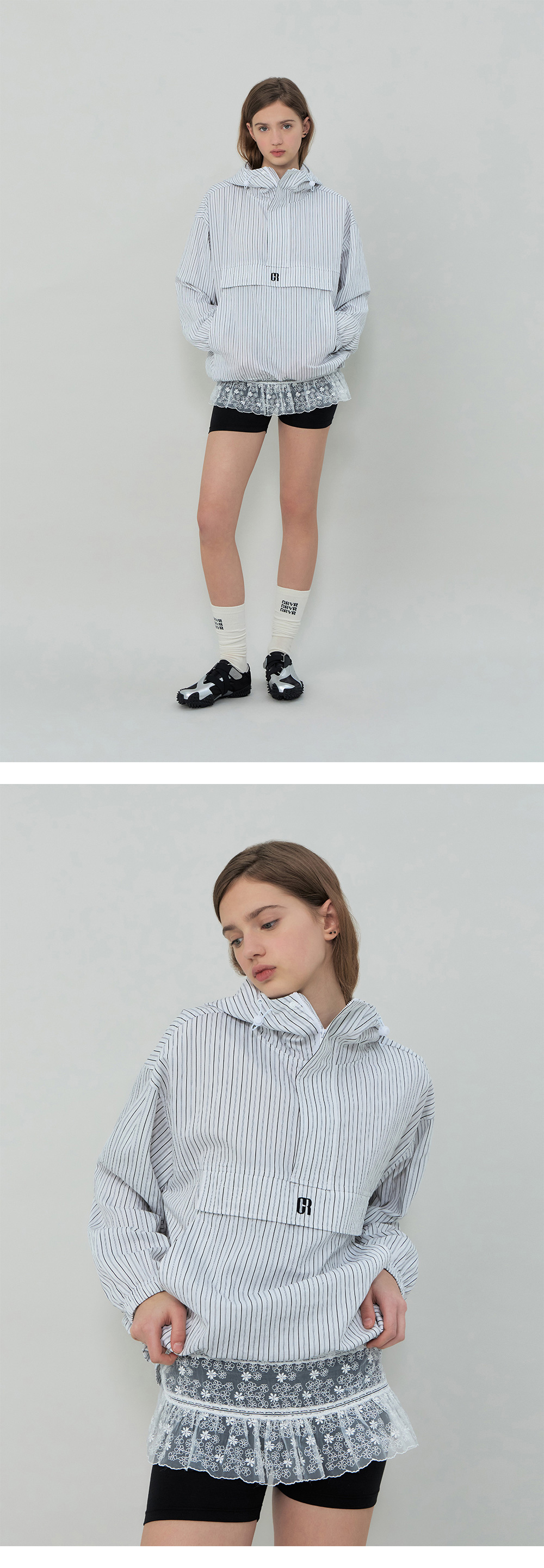 【GROVE】 ELIO STRIPE ANORAK JUMPER / 追跡付 GROVE ELIO STRIPE ANORAK JUMPER – SeoulSeoul
