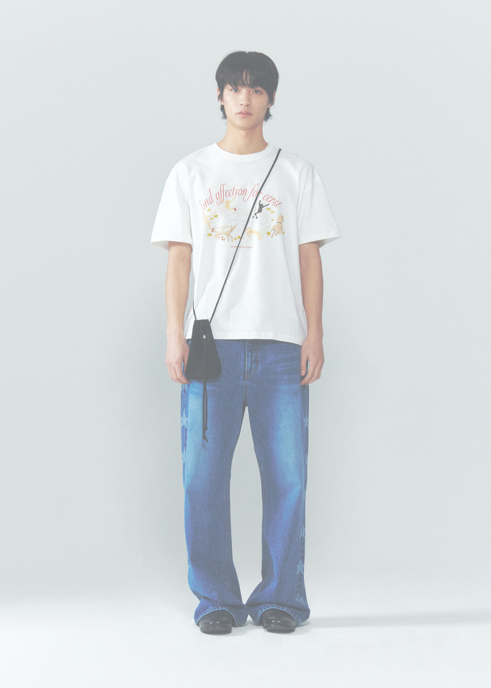 Western HS T-shirt With Raw Edge [White]