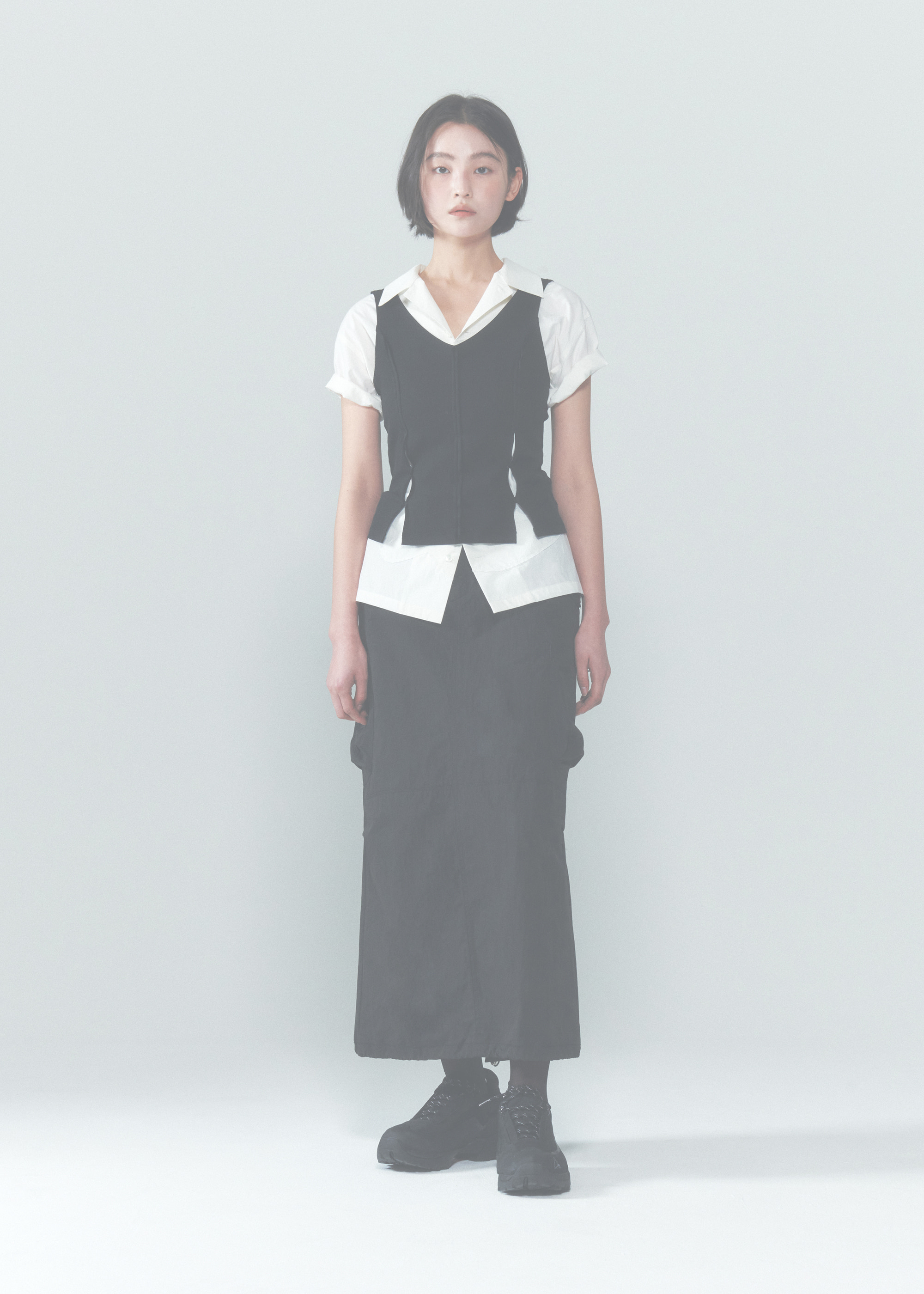 W-Cargo Skirt [Black]
