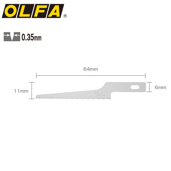 올파 교체용 날 KB4-NS/3 좁은 톱날 OLFA - AK-4용 건담 건프라 프라모델