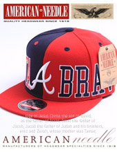 [American Needle] 아메리칸 니들 아틀랜타 브레이브스 스냅백 MLB Atlanta Braves Snapback Hat # RED/NAVY