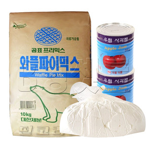 아메리칸와플 B형셋트(와플믹스10kg*1,사과쨈3kg*2,화이트크림3kg*1)