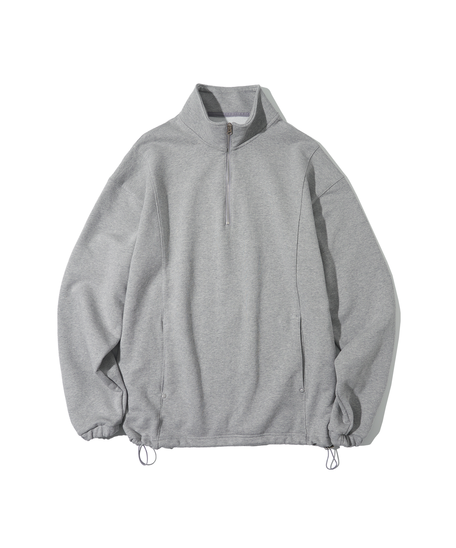 T20001 Curved anorak sweatshirt_Gray