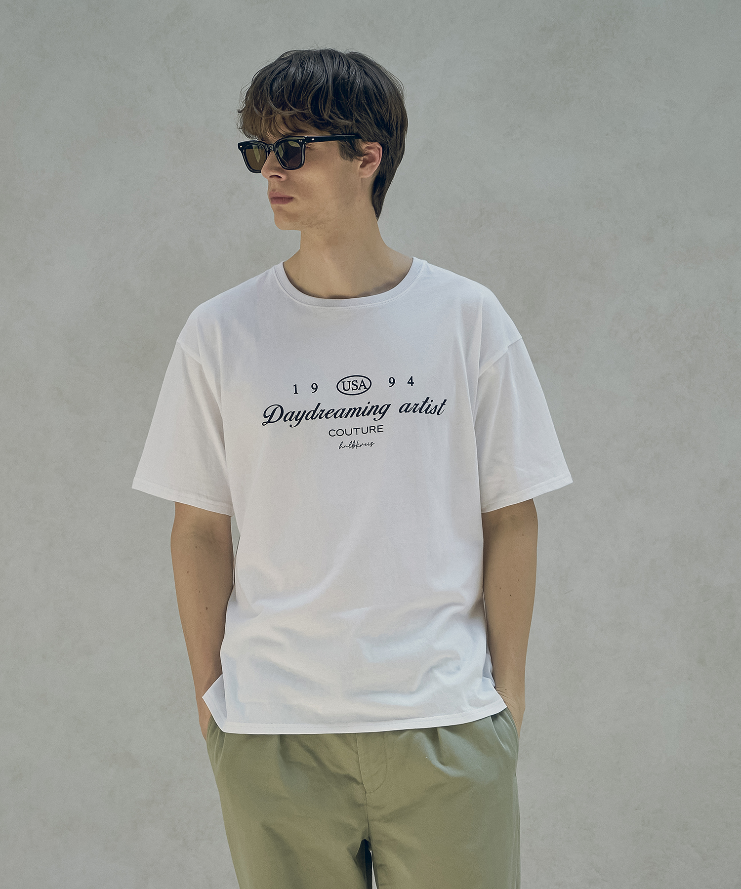 [5/22 예약발송]T20043 Daydreaming printing T-shirt_White