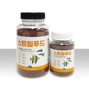 프리미엄사료 스트립푸드 250ml/120g(중소형 모든 열대어 베타 구피)