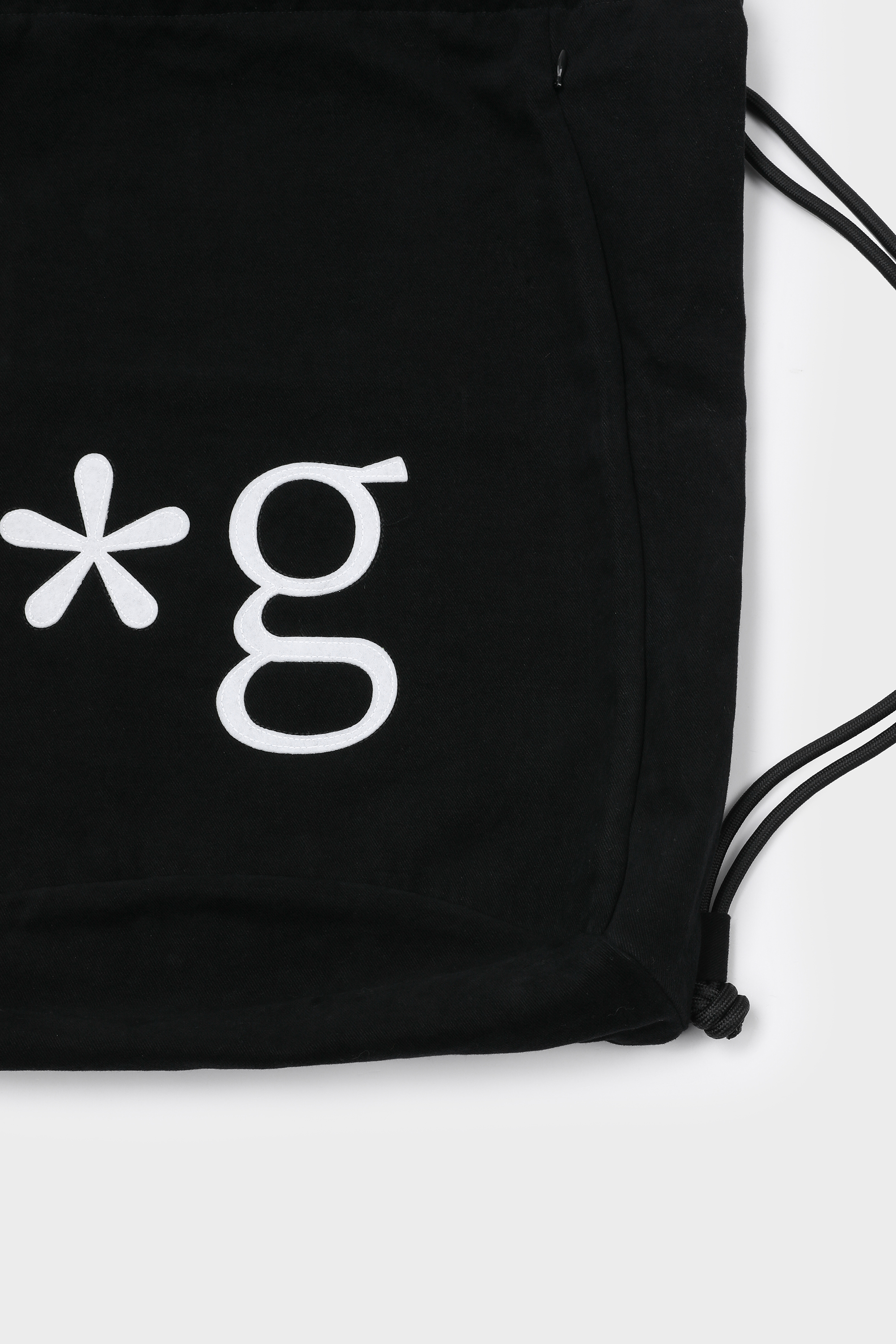 ＊韓国＊［grunden］SIGNATURE LOGO GYM SACK WASHED BLACK SIGNATURE LOGO GYM SACK (WASHED BLACK) - grunden