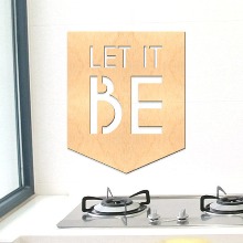 [나무자전거] 우드스티커[DB] 레터링 let it be A61(반제품나무소재입체월데코), 나무자전거