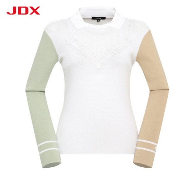 [GSH] JDX 여성 소매 언발란스 배색 이중 에리 X2SPU5343