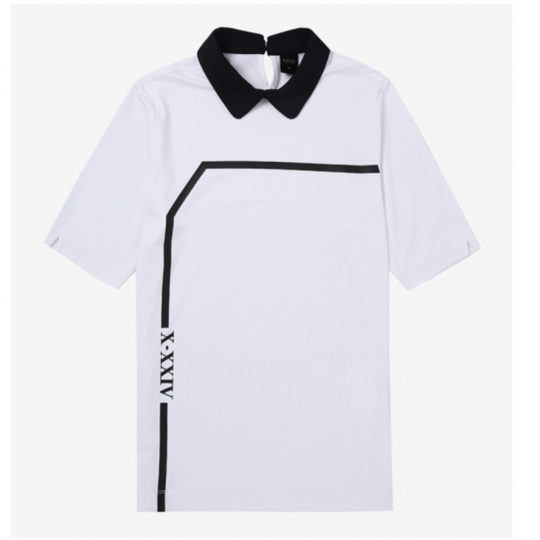 [GSH] JDX 여성여름 냉감 스판 티셔츠 배색 라인 프린트 제에리티 X4TST6593