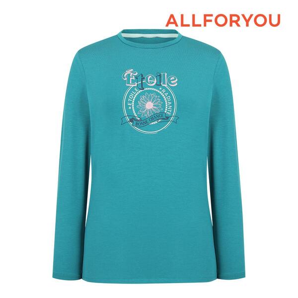 [올포유] 24SS 여성 프린팅 라운드 티셔츠 ALQTN1111-904