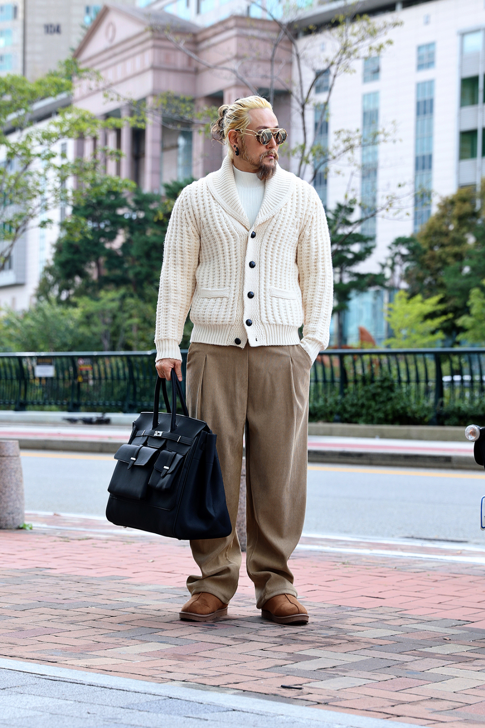 開襟衫 模特穿著形象-S24L1