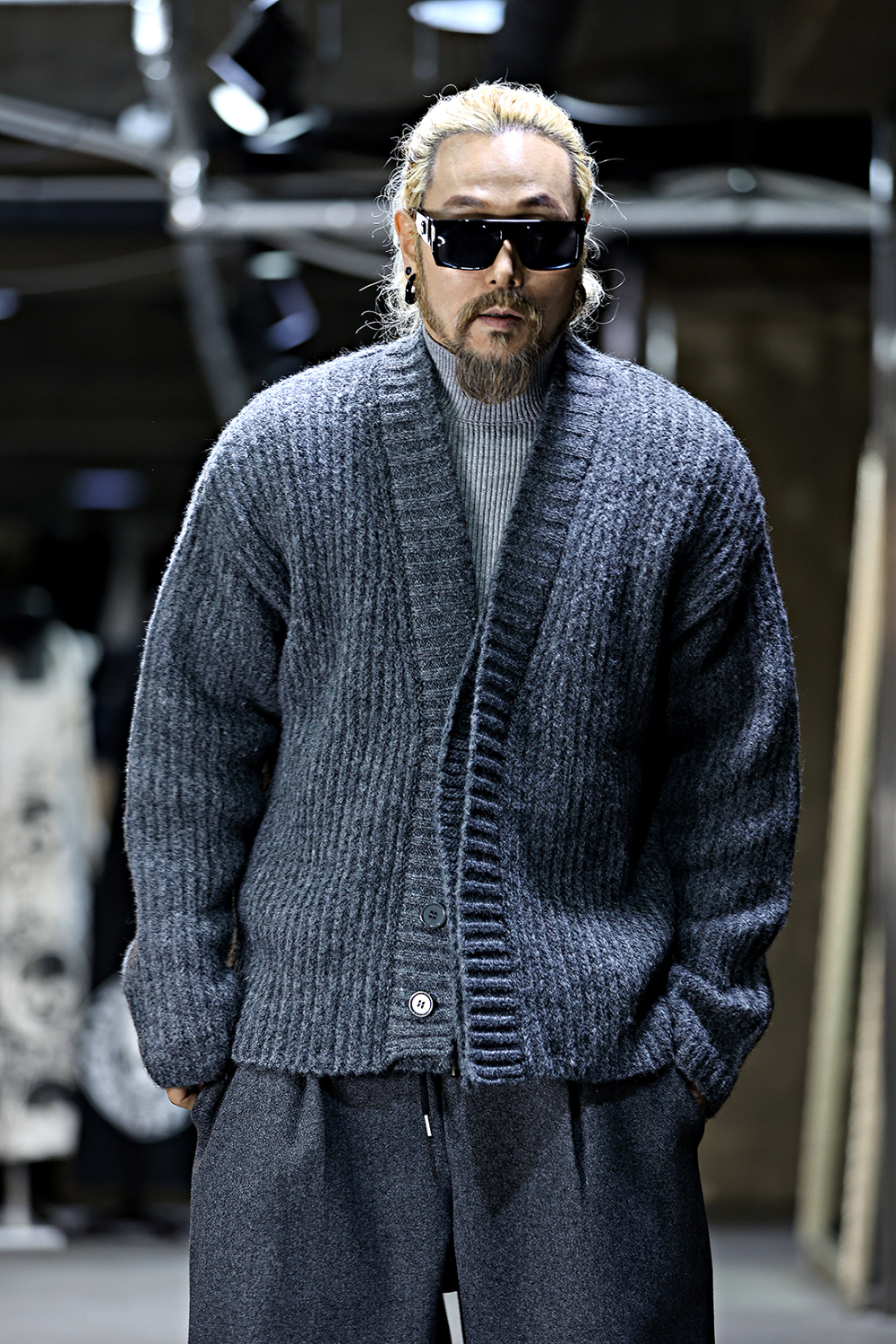 開襟衫 模特穿著形象-S21L3