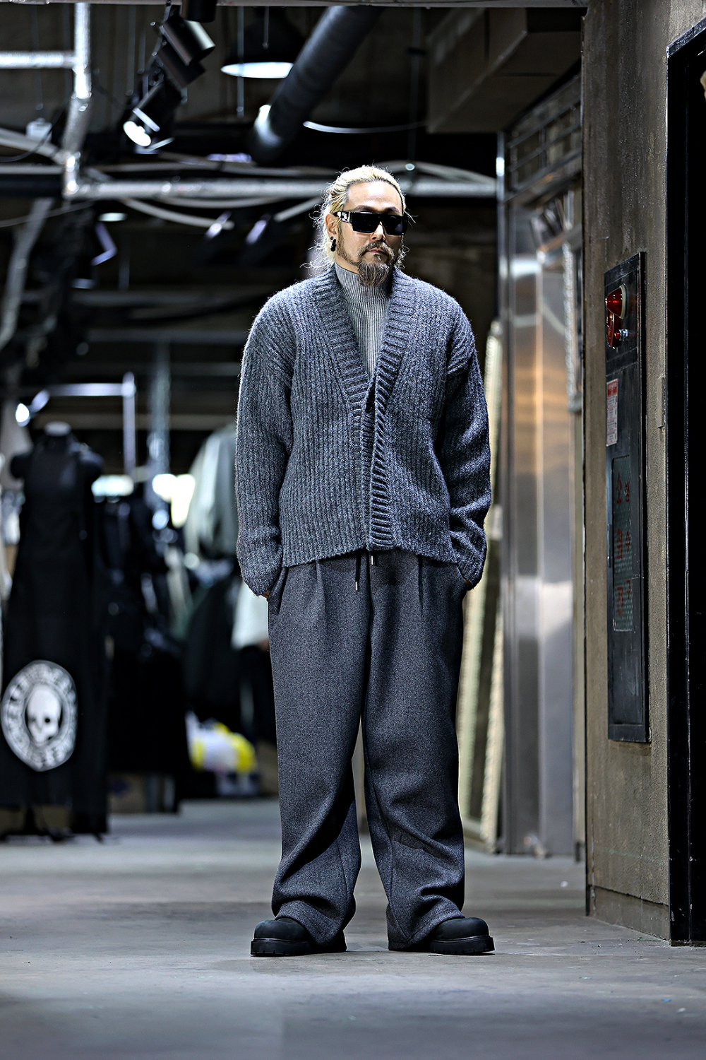 開襟衫 模特穿著形象-S21L1