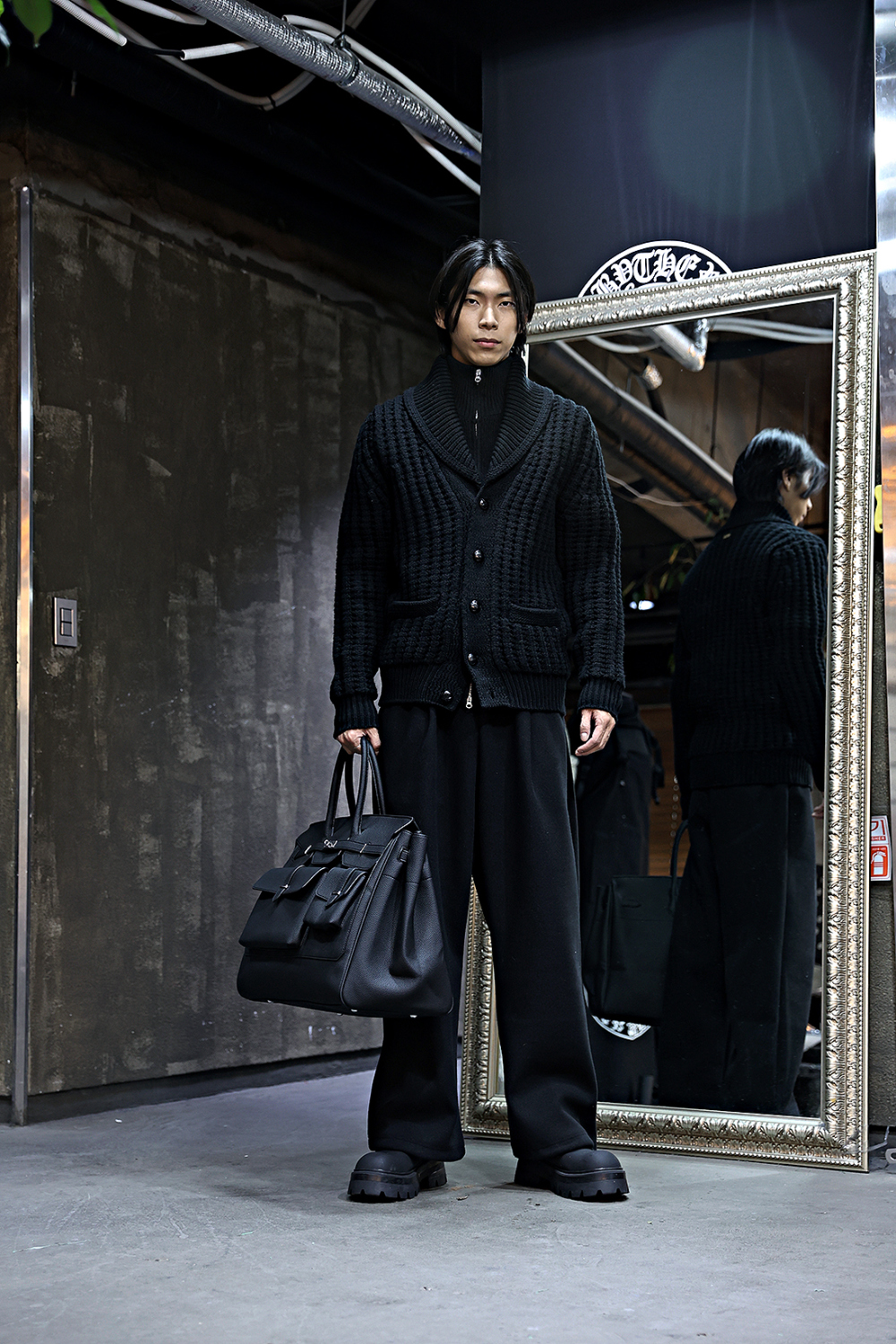 開襟衫 模特穿著形象-S34L1