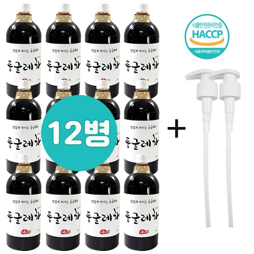 둥글레차 농축액 1000ml 12병세트 펌프2개증정 음료 베이스 음식점 식전 음료 식후음료 프랜차이즈 매장 웰컴드링크 액상차