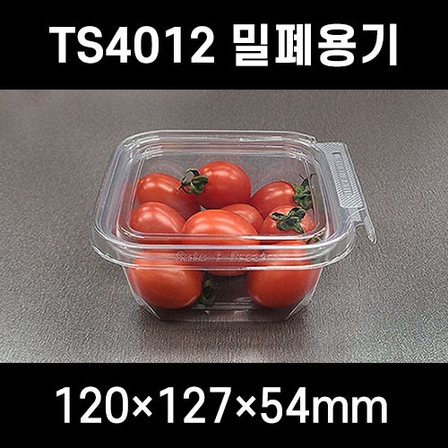 무료배송 TS4012 원터치 투명 밀폐용기 400개 샐러드도시락 샐러드용기 과일도시락 과일용기 반찬용기 사각용기