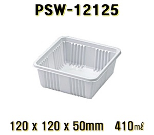 엔터팩 PSW-12125 2000개 검정 백색 실링용기 자동포장 분식 사각 반찬포장
