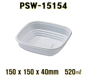 엔터팩 PSW-15154 1200개 백색 검정 실링용기 자동포장 분식 사각 반찬 샐러드