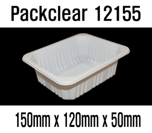 실링용기 12155 Packclear 백색 900개 5cm 포장용기 분식 샐러드 반찬 포장 음식택배포장 배달사각용기