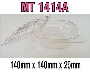 MT 1414A 투명 600개 일회용 반찬포장용기 샐러드용기 과일도시락