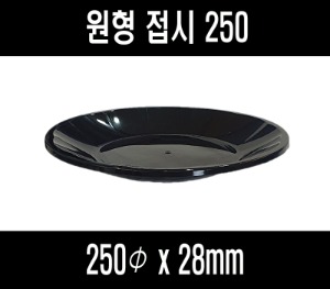 무료배송 사출원형접시 250파이 250접시 1박스 400개