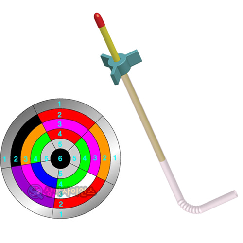 각도조절 빨대 에어로켓(10인 세트)