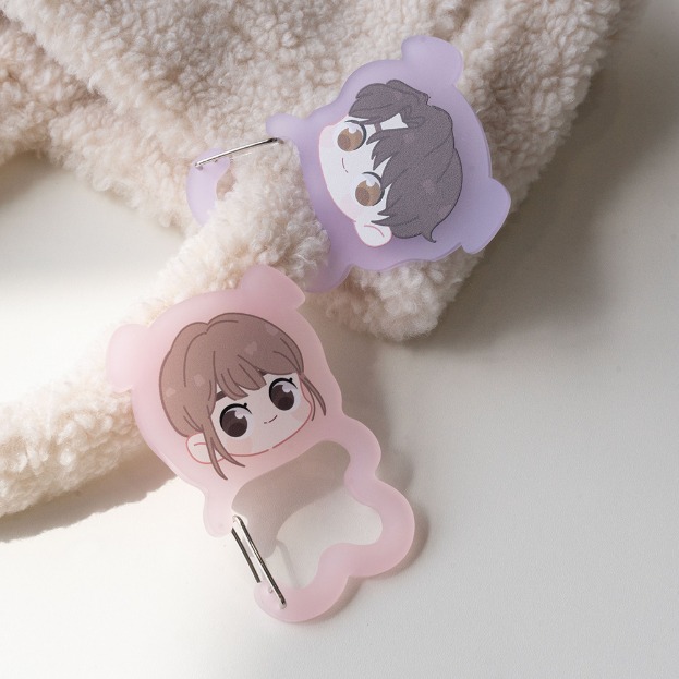 アクリルカラビナ キーホルダー パステルアステル4T オーダメイド