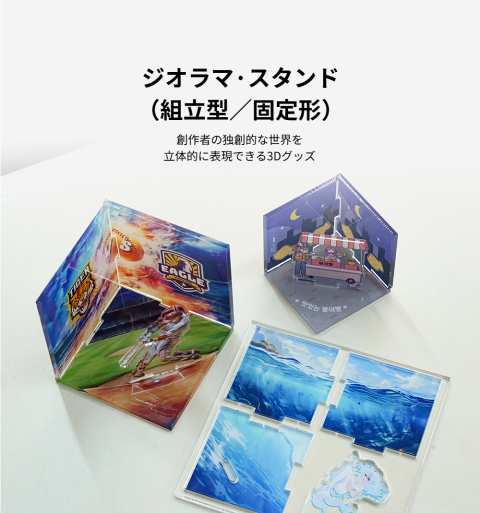鉄道ジオラマ展示台 ※ケース付※LED照明付 商店街と線路 【22x12