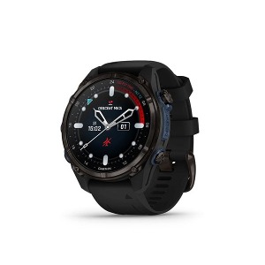 GARMIN 디센트 MK3i - 43mm 카본 그레이 DLC 티타늄 with 블랙 실리콘 밴드