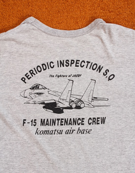 Komatsu Air Base F-15 Maintenance Crew Original T-shirt ( Made in JAPAN , L size )