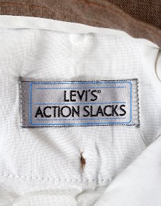 80&#039;s LEVI&#039;S ACTION SLACKS ( MADE IN U.S.A. , 38.5 inc )