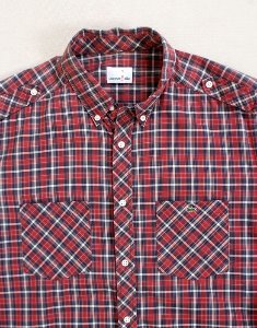 LACOSTE GINGHAM CHECK SHIRT ( 40 size )