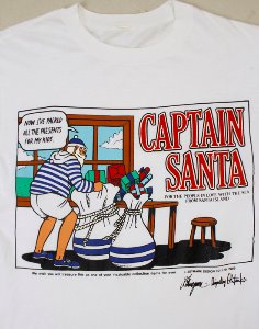 90&#039;s CAPTAIN SANTA VINTAGE T-SHIRT ( 95 size )