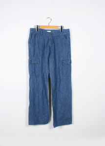 indigo cargo pants ( 31INC )