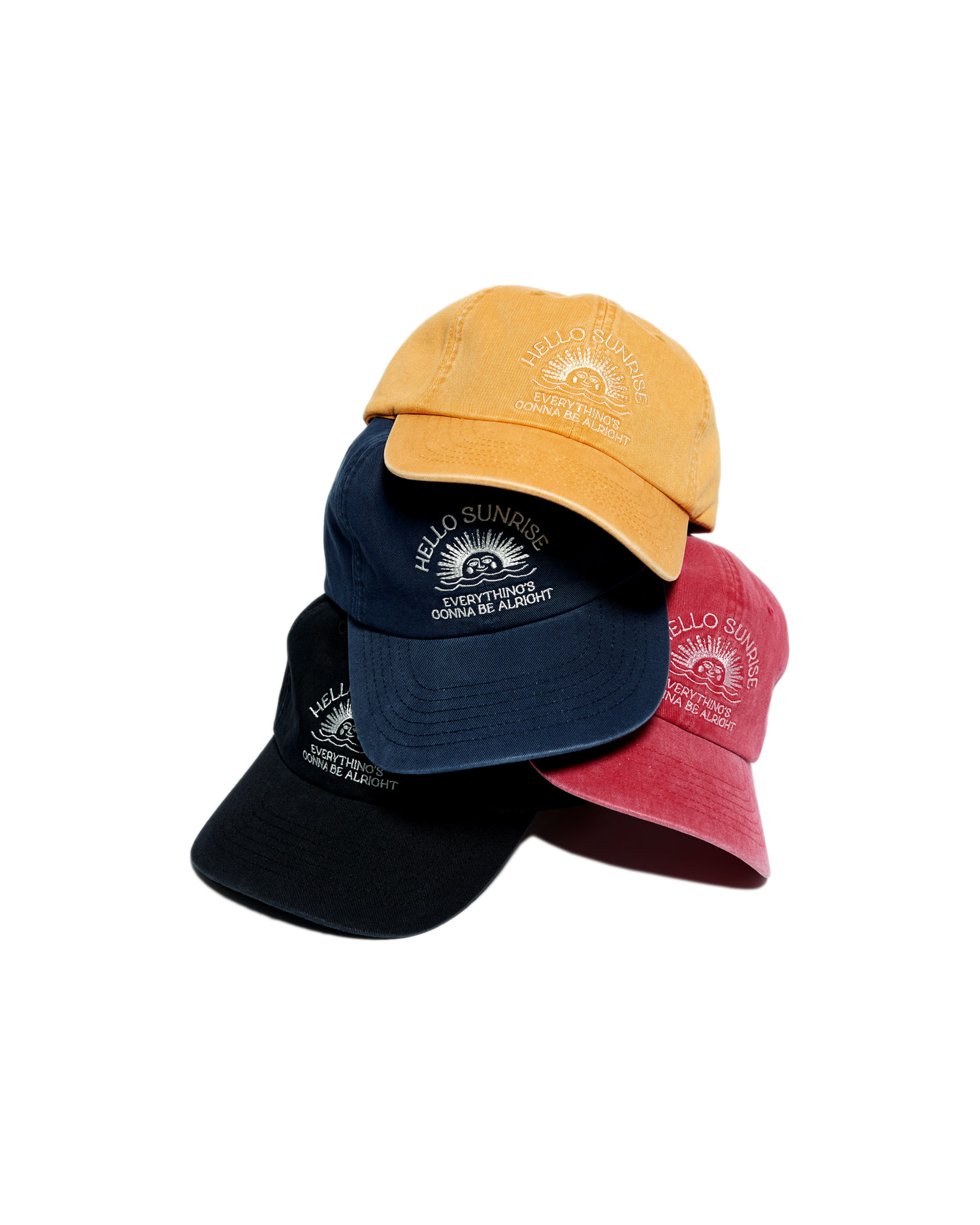 Washed VTG Arch Logo Ball Cap_Sunset Orange - Hello Sunrise