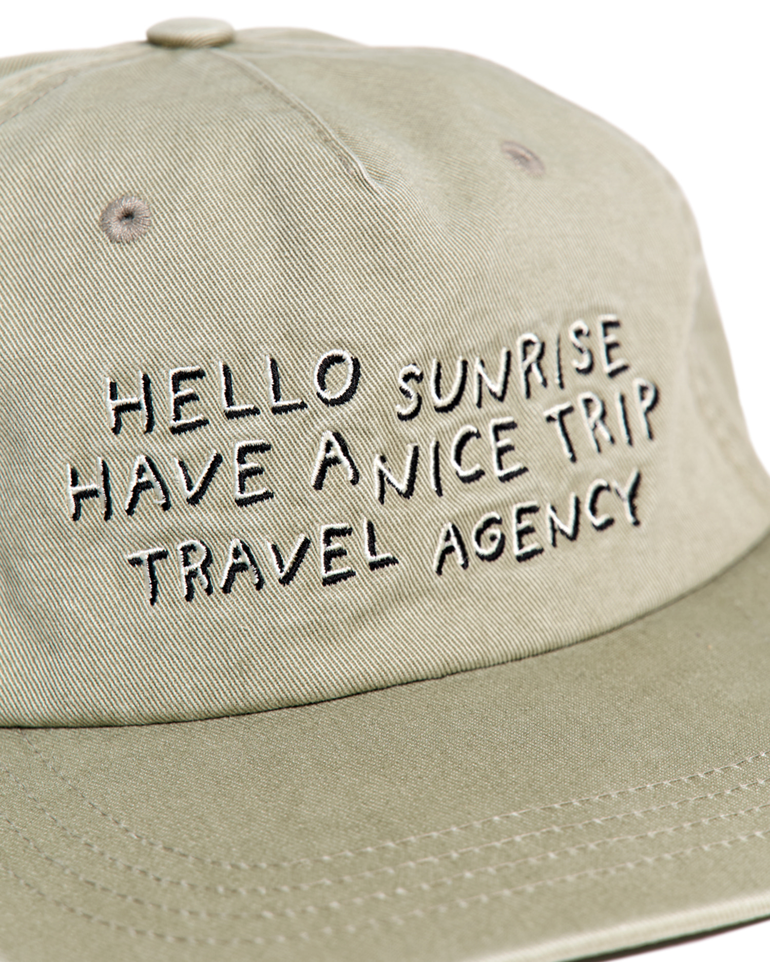 ★Hello Sunrise★ Washed Doodle Typo 5Panel Cap Washed Doodle Typo 5Panel Cap_Khaki - Hello Sunrise