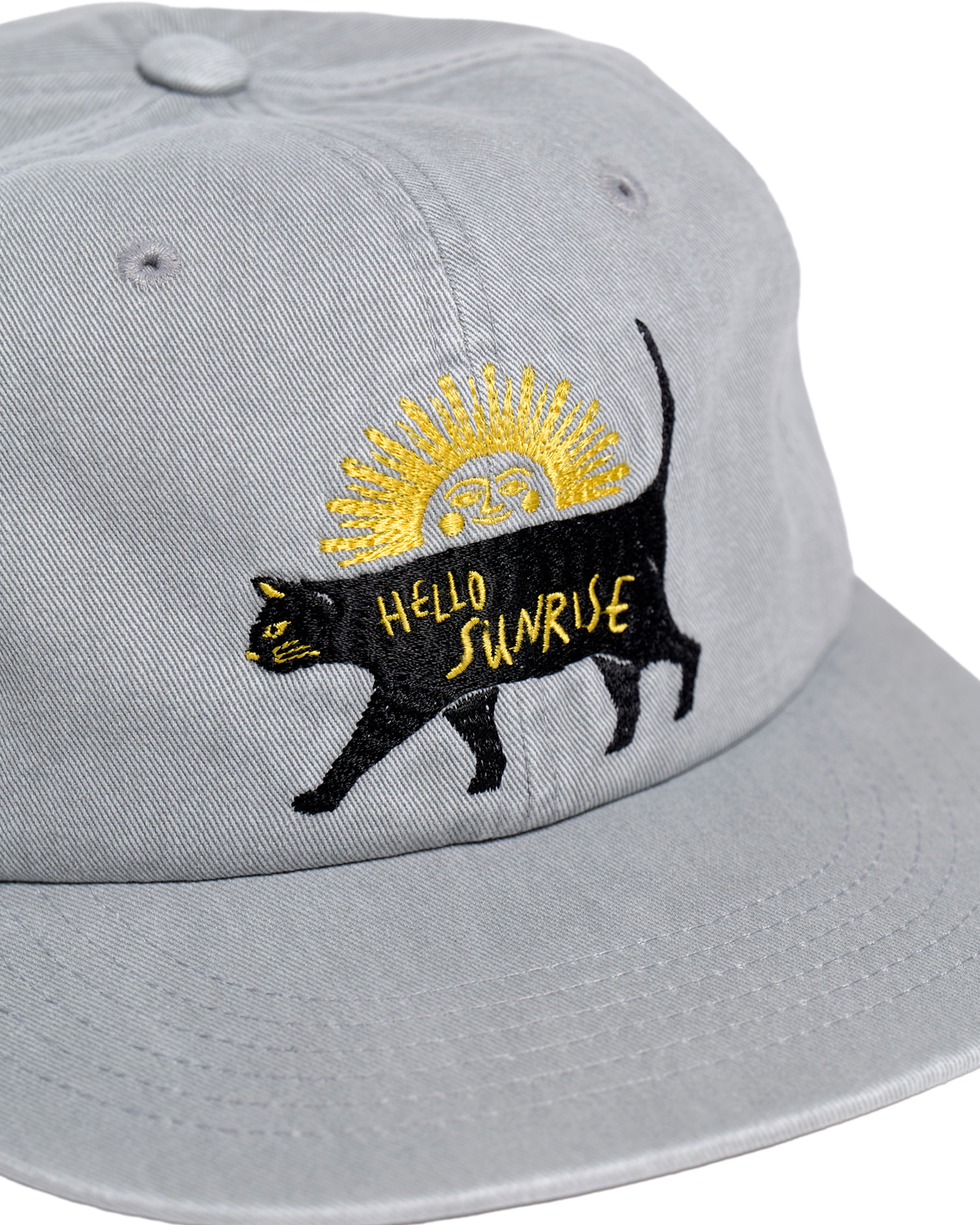 ★Hello Sunrise★ Washed Sunrise Cat Logo 6Panel Cap MUSINSA | HELLO SUNRISE Washed VTG Cat Logo 6panel Cap_Light