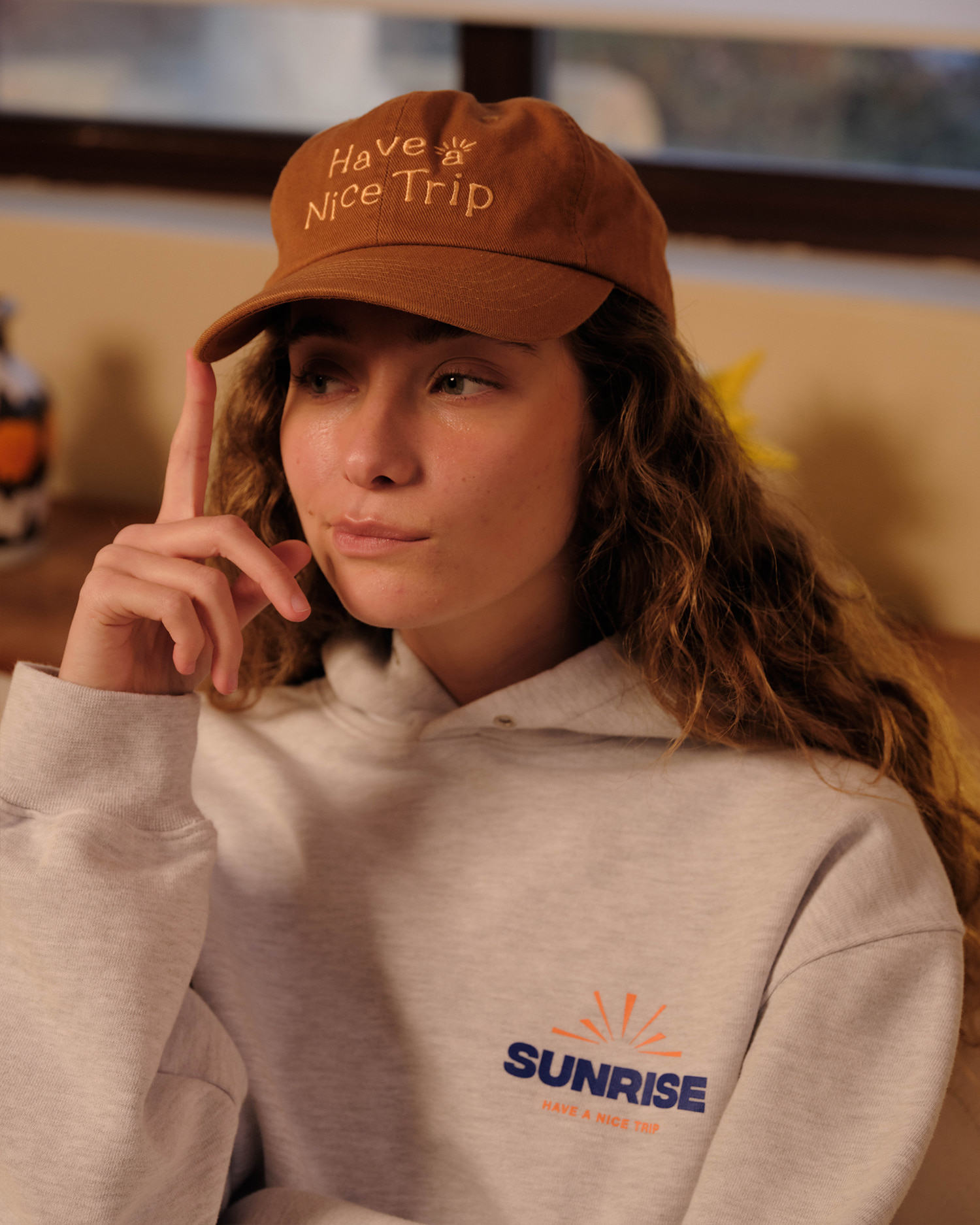 Have a Nice Trip Ball Cap_Cinnamon Brown - Hello Sunrise