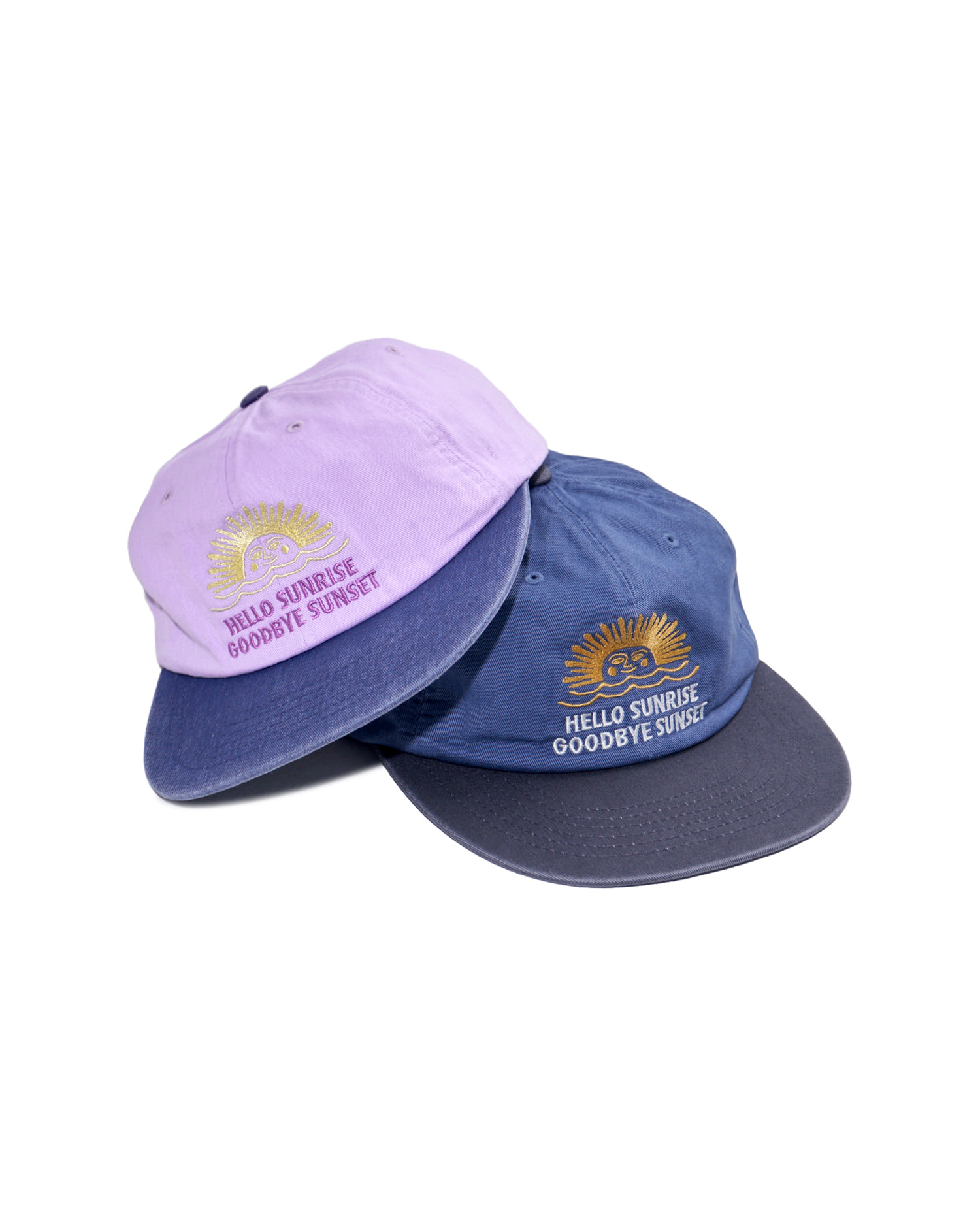 HELLO■90s Logo 6Panel Cap_Ocean Blue & Dark Gray■送料込 90s Logo 6Panel Cap_Ocean Blue & Dark Gray - Hello Sunrise