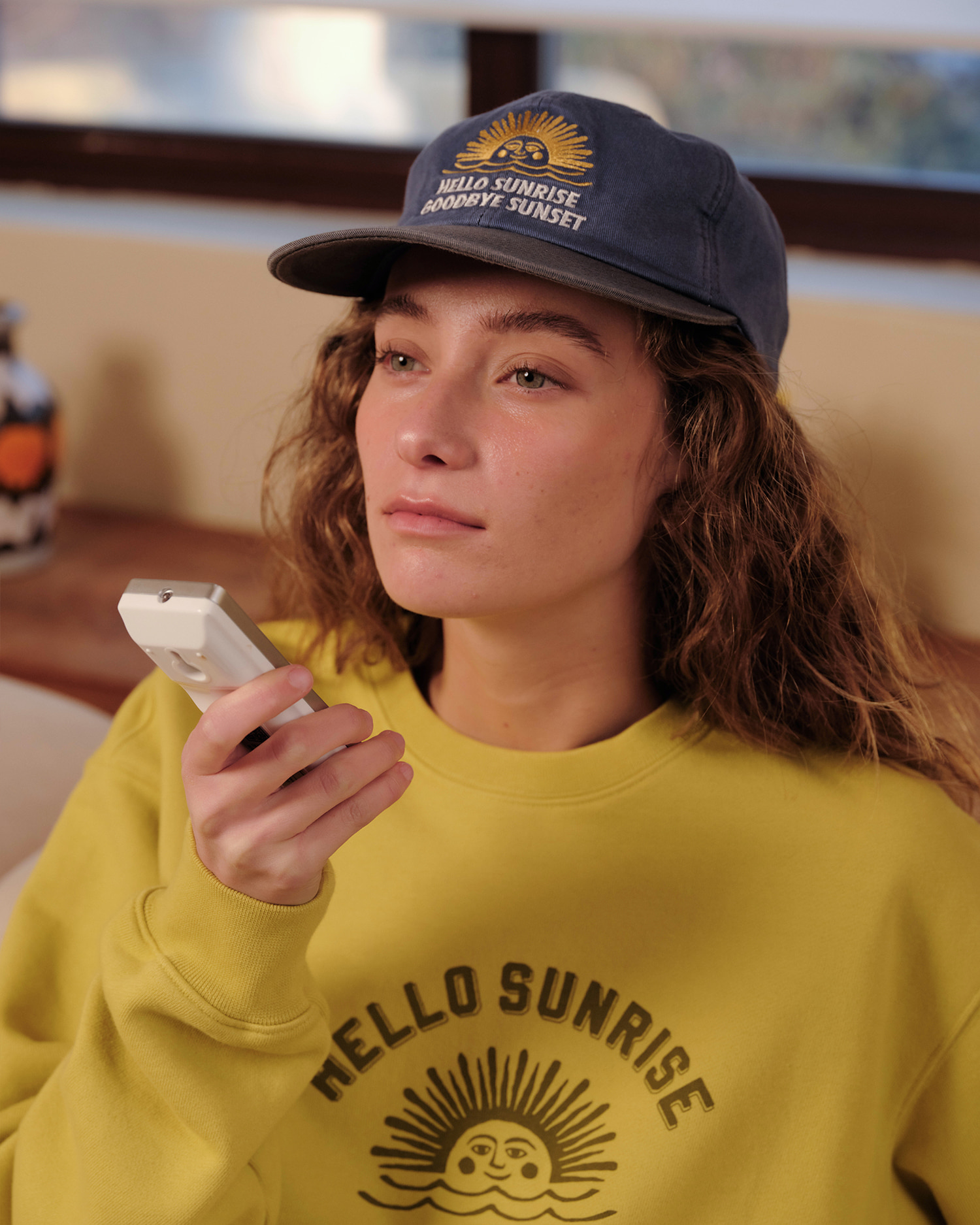 HS Logo Relaxed Fit 5panel Cap_Black - Hello Sunrise