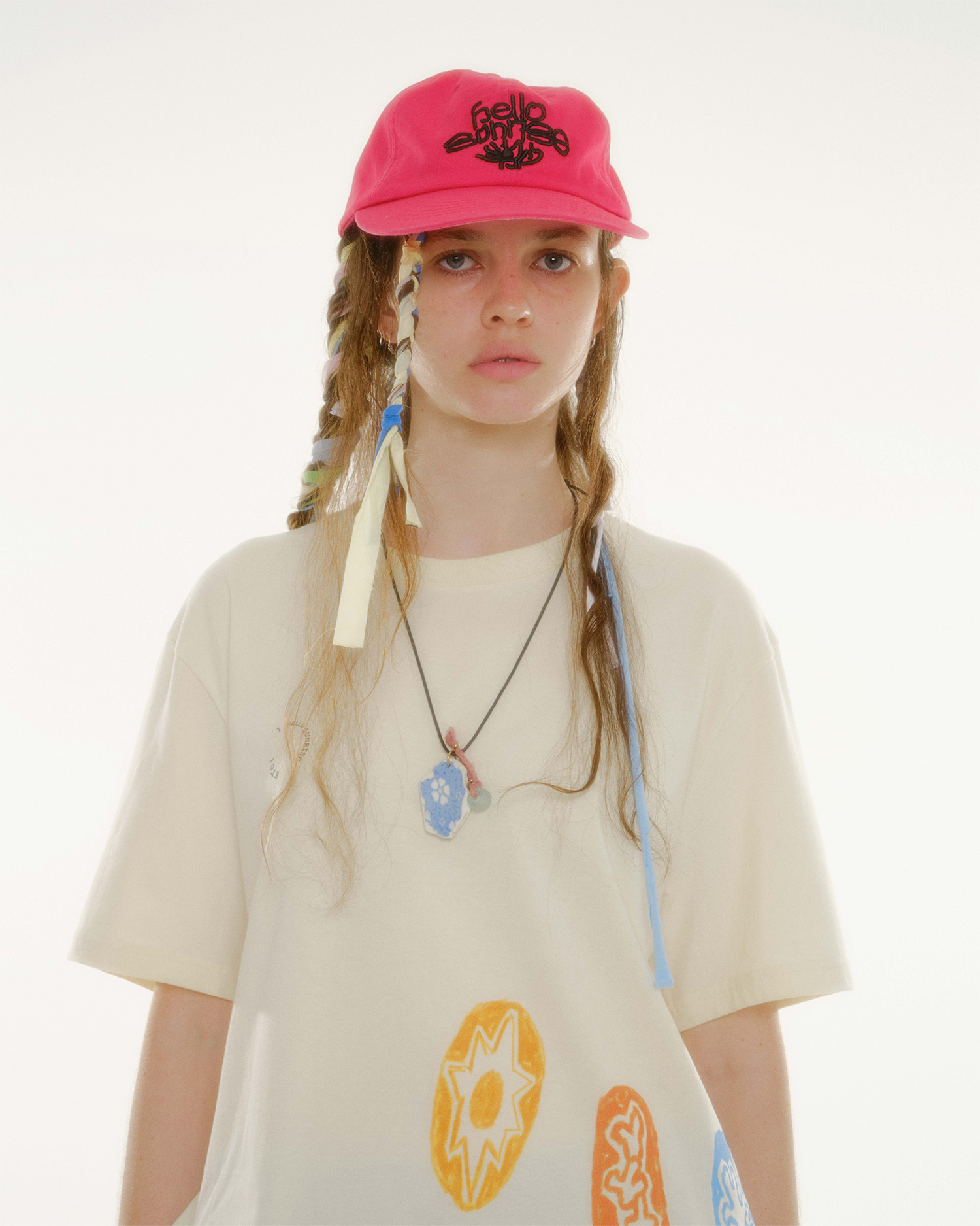 HS x ETCblank Sunrise Dancing 6panel Cap_Cherry Red - Hello