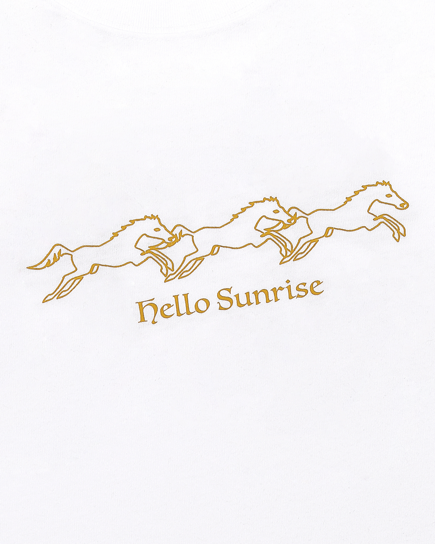 HS Travelling Horse Tee_White - Hello Sunrise