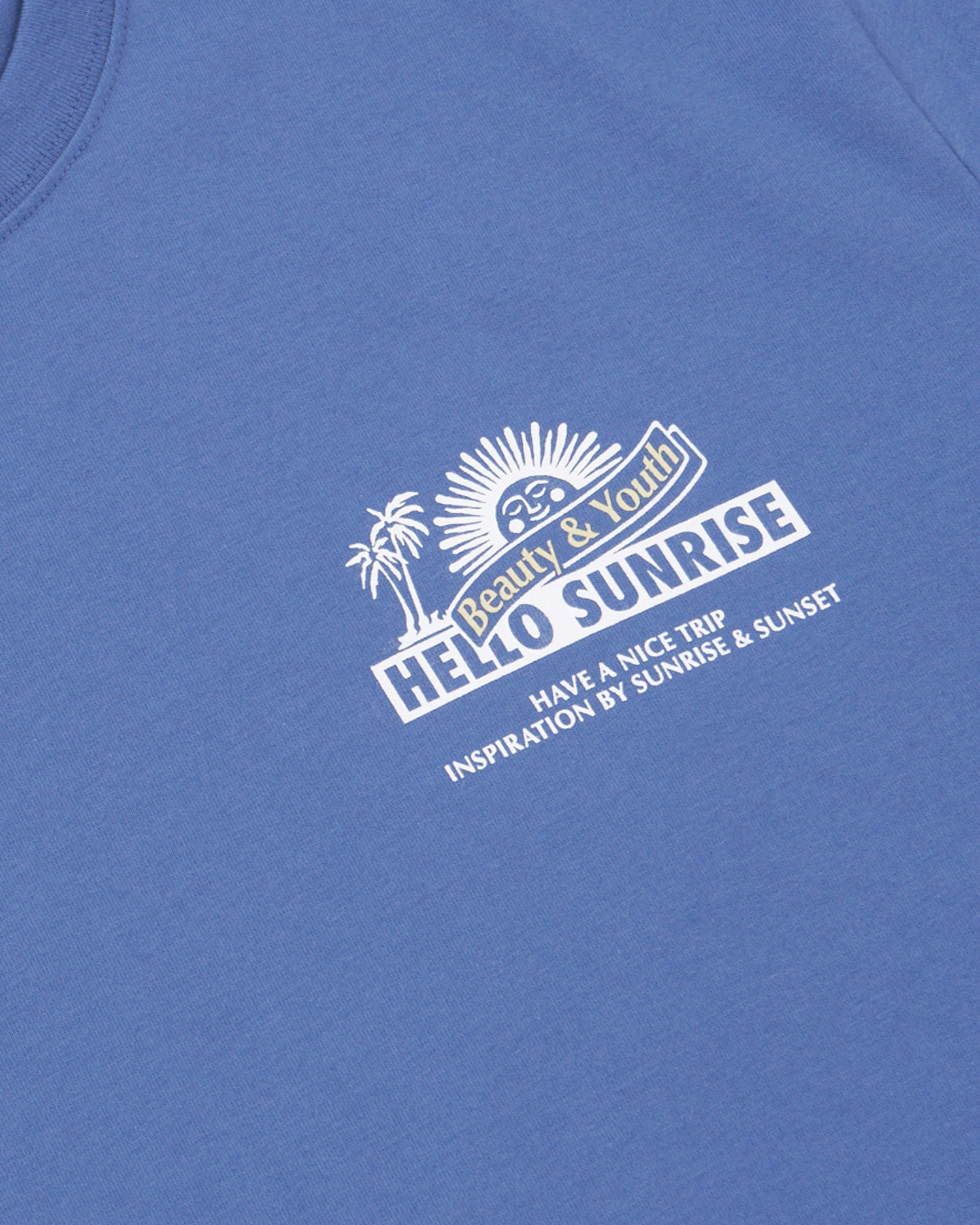 【HELLO SUNRISE】 B&Y X HS Ribbon Logo T-Shirt /追跡付 뷰티앤유스